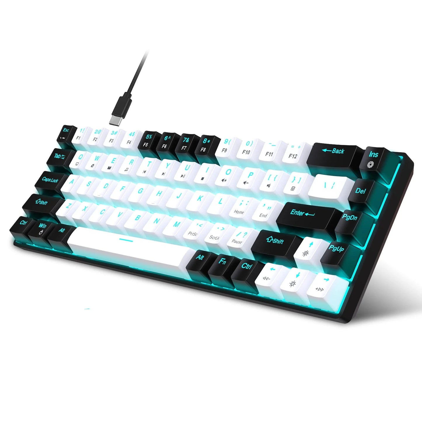 teclado mecânico com fio usb Blue Axis.