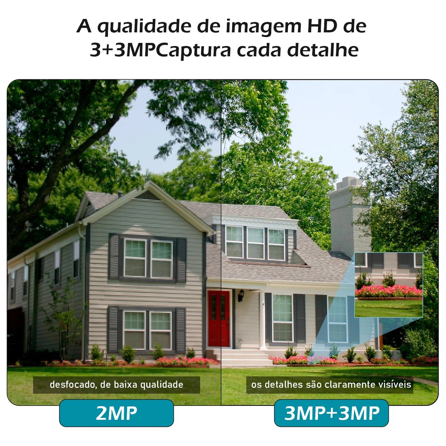 Icsee, Câmera de Segurança 6MP, 4K, Wifi, Câmeras de Vigilância Wifi, Câmeras de Vigilância Externas Wifi, Câmera Wifi Inteligente 360°