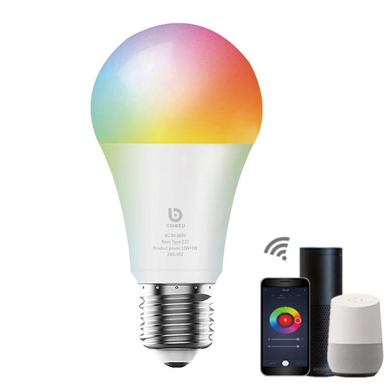 Lâmpada, led multicolorido 15W com conexão Alexa.